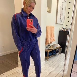 COPY - Free People Movement Friday Love Blue Velour Set ❤️